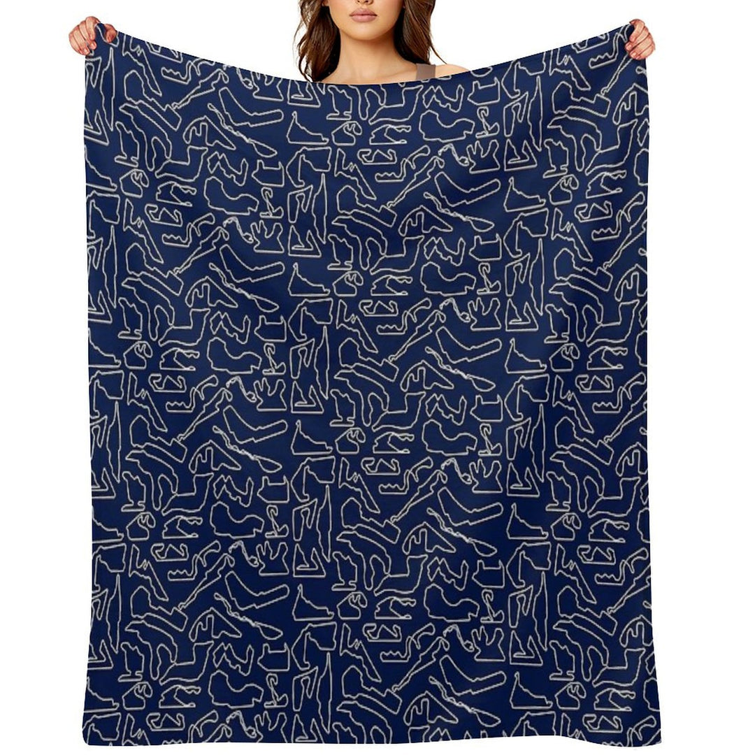 F1 Tracks 2023 (Dark Blue) Comfort Throw Blanket