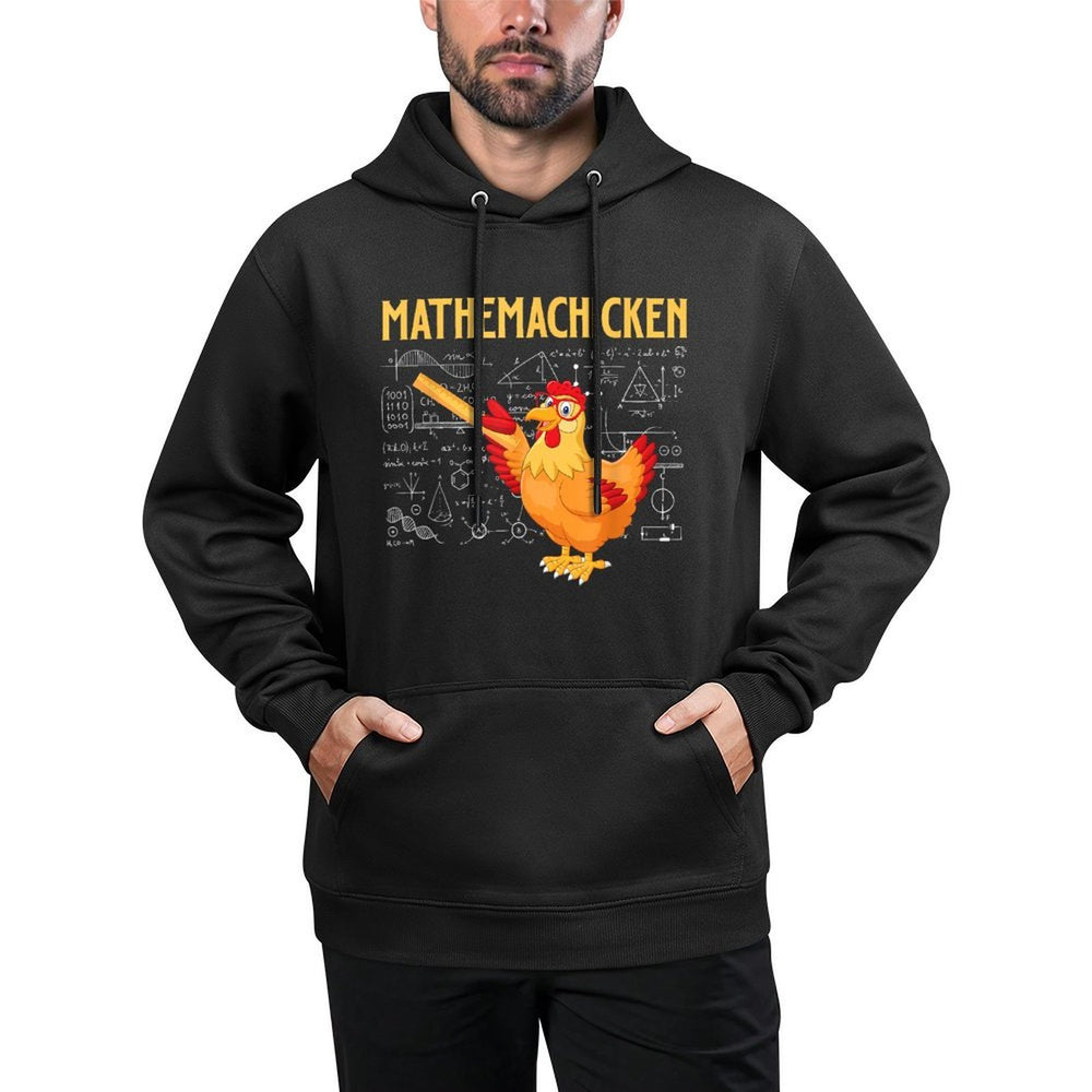 Mathemachicken - Chicken Math Lover Animal Poultry Owner Shrink-Resistant Hoodie