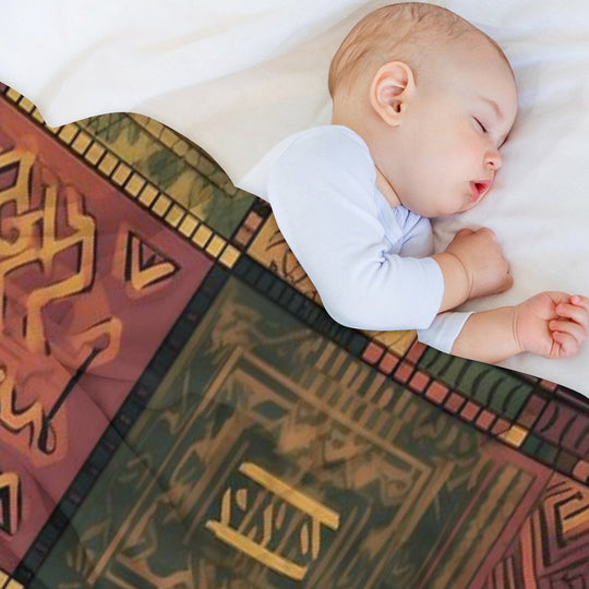 Ethnic Pattern. Geometry. Sustainable Throw Blanket