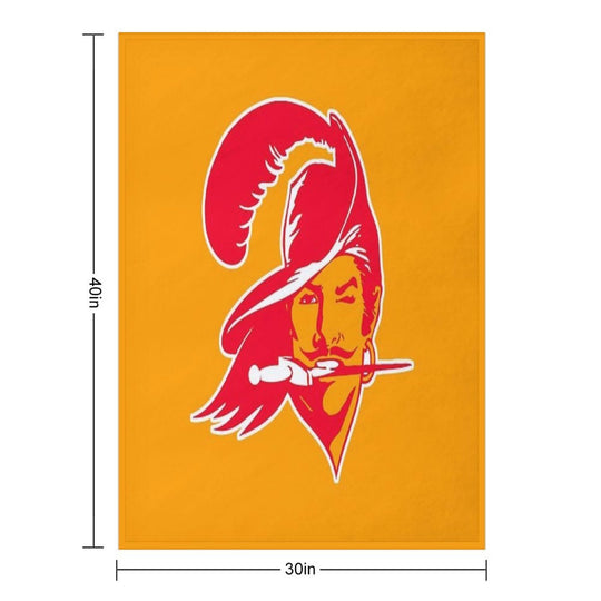BuccaneersCity Red Machine-washable Throw Blanket