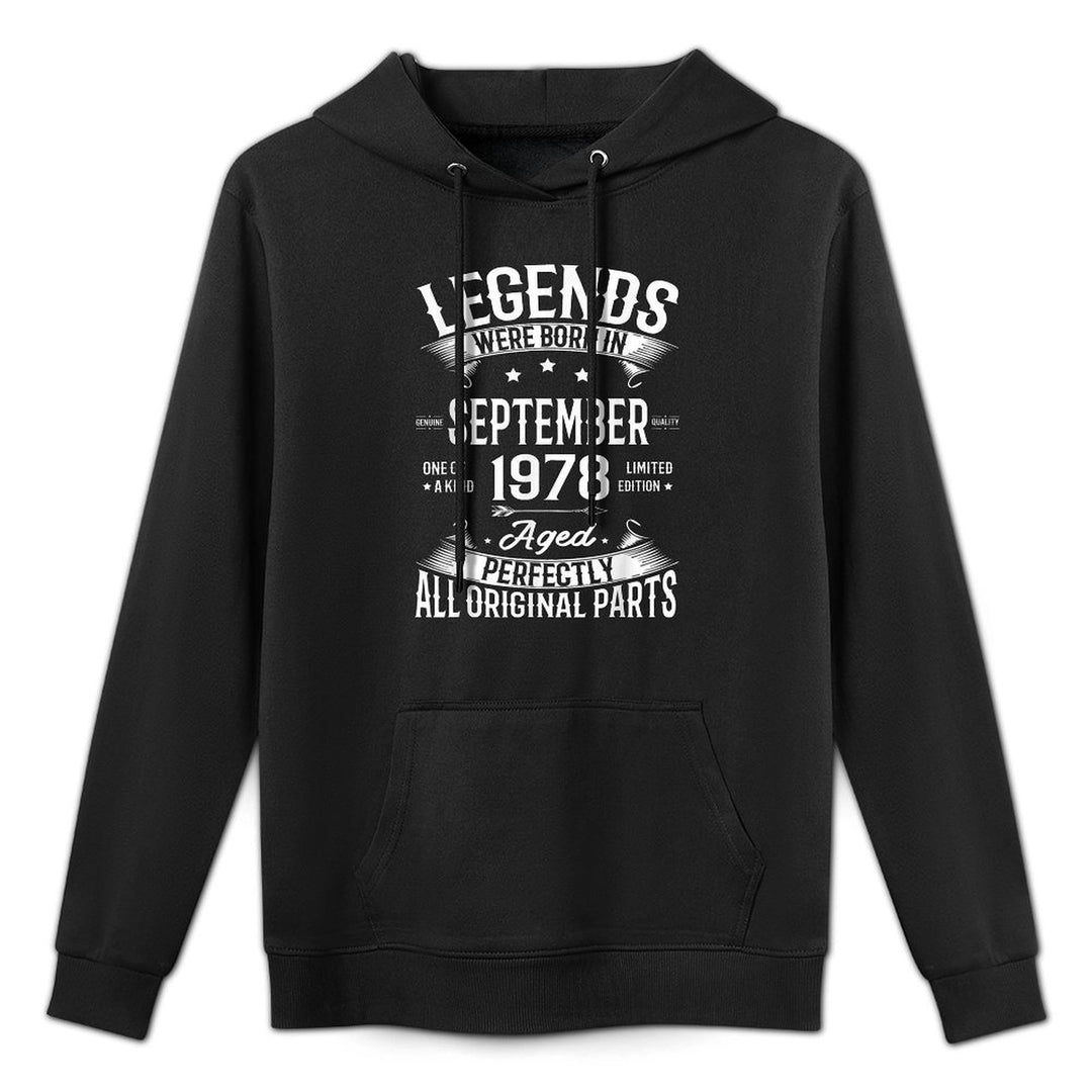 Legends Were Born in September 1978 47th Birthday 47 Yrs Old Kangaroo Pocket Hoodie