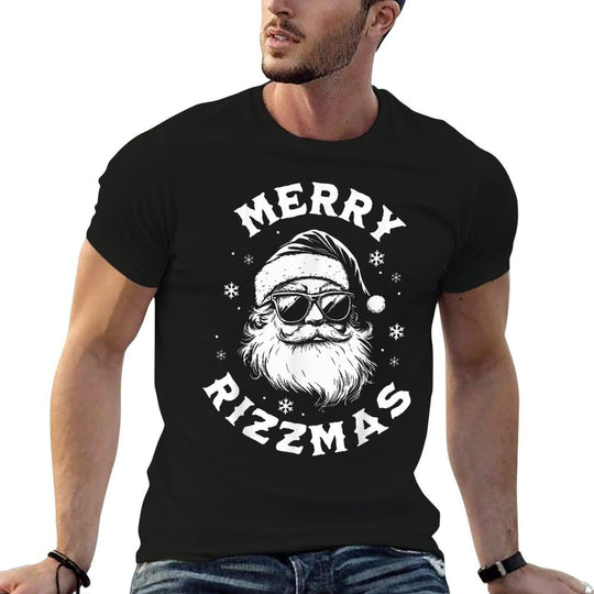 Merry Rizzmas Kidsns School Funny Christmas Santa Claus  Easy-care T-Shirt