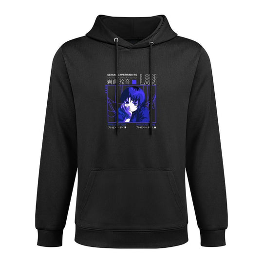 Serial Experiments Lain Darker Cotton-Polyester Blend Hoodie