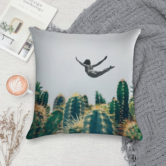 Free Falling Soft Ultra-Soft Texture Throw Pillow