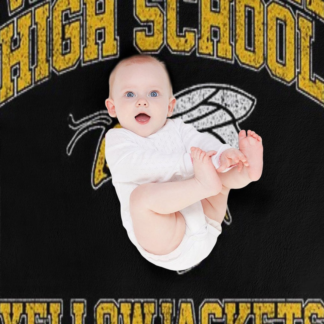 Wiskayok High School Yellowjackets Soccer - Yellowjackets Comfort Throw Blanket