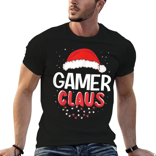 Gamer Santa Claus Christmas Matching Costume  Graphic-printed T-Shirt