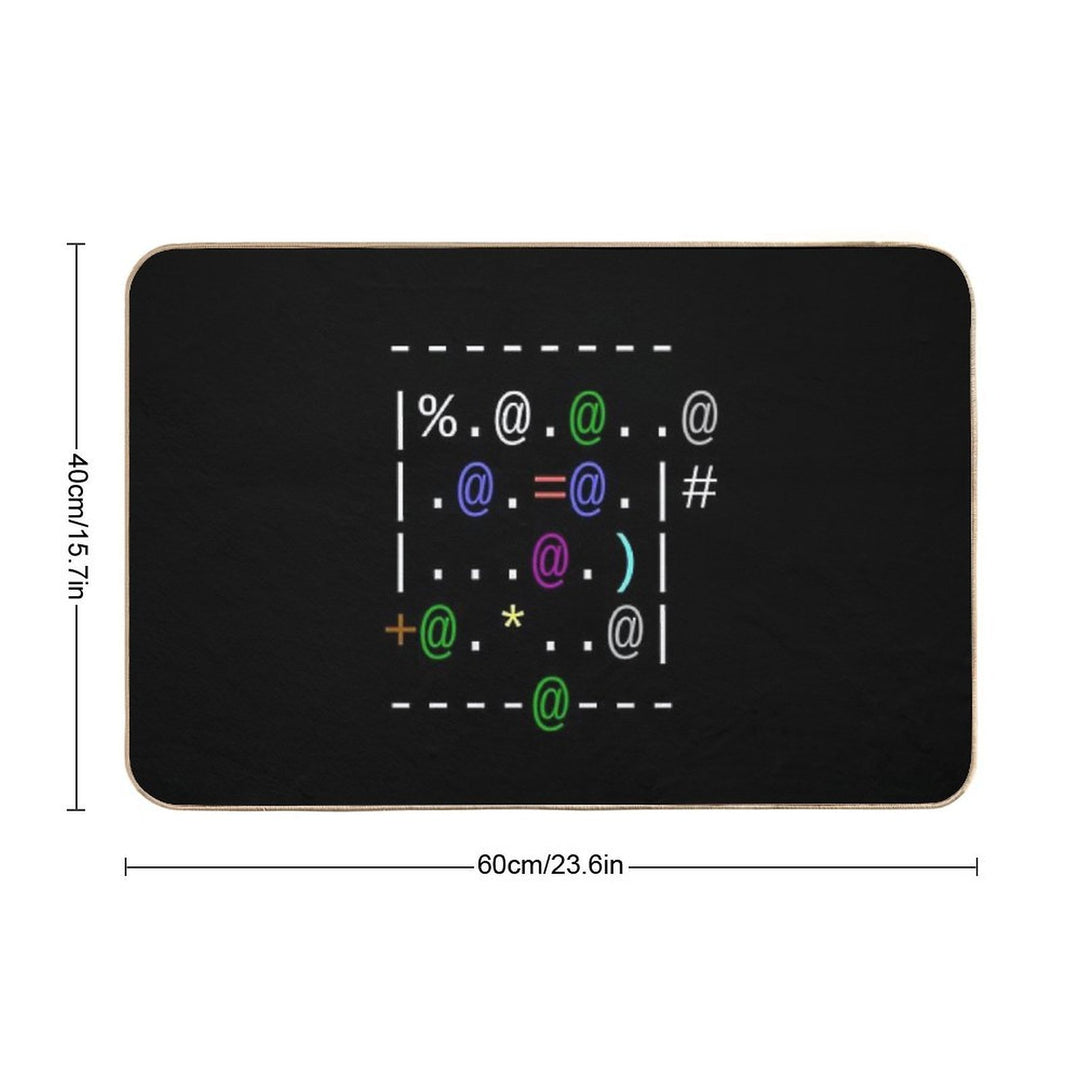 Elven Ambush! ASCII  Pet-Safe Bath Mat