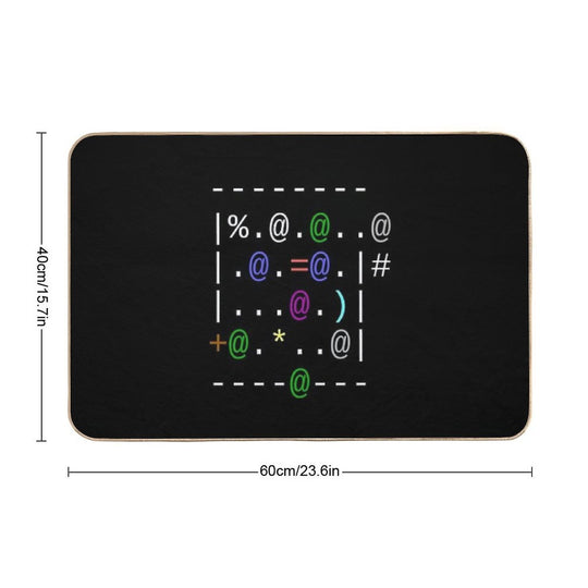 Elven Ambush! ASCII  Pet-Safe Bath Mat