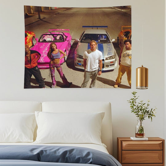 FAST AND FURIOUS RACE CAR SCENE Tapestry