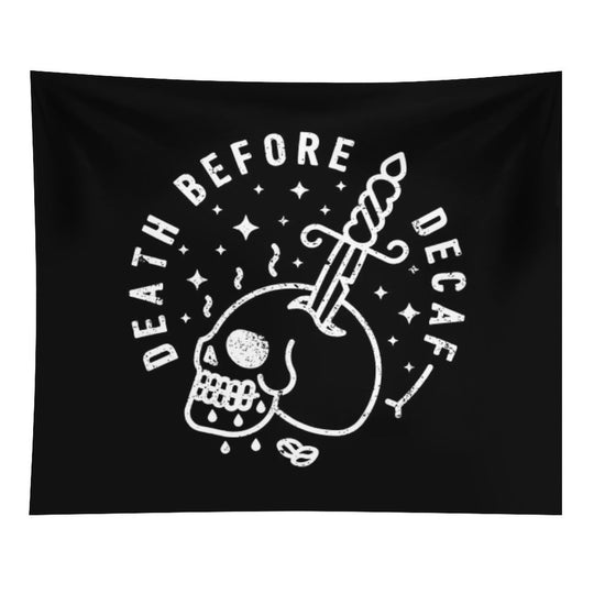 Death Before Decaf Tapestry