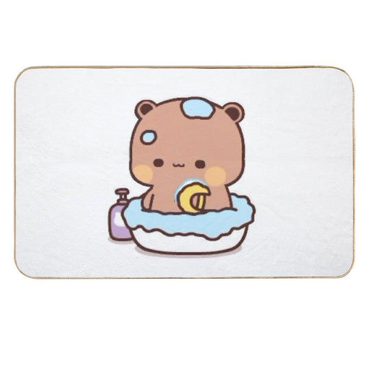 Panda Bear And Brownie True Love BUBU DUDU Couple 2026  Toxin-Free Bath Mat
