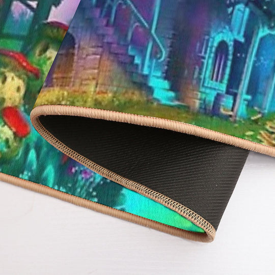 Psychedelic Space House Lost in Time  Easy To Clean Bath Mat