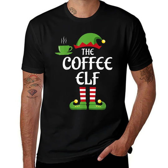 Coffee Elf Family Matching Group Christmas  Vintage-inspired T-Shirt