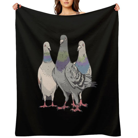 Pigeons, Pigeon Breeding, Pigeon Fanciers Machine-washable Throw Blanket