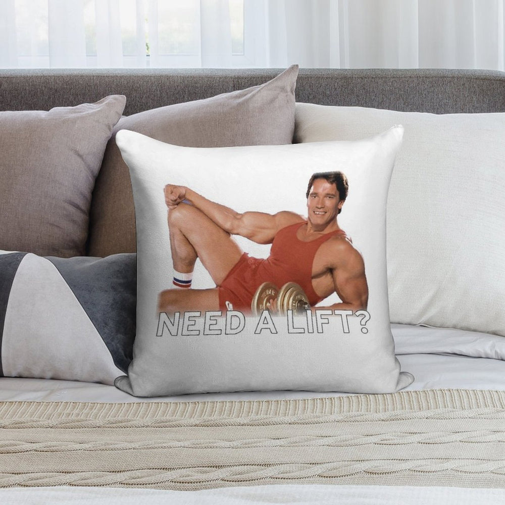 Arnold Schwarzenegger - Need A Lift Soft Shrink-Resistant Throw Pillow