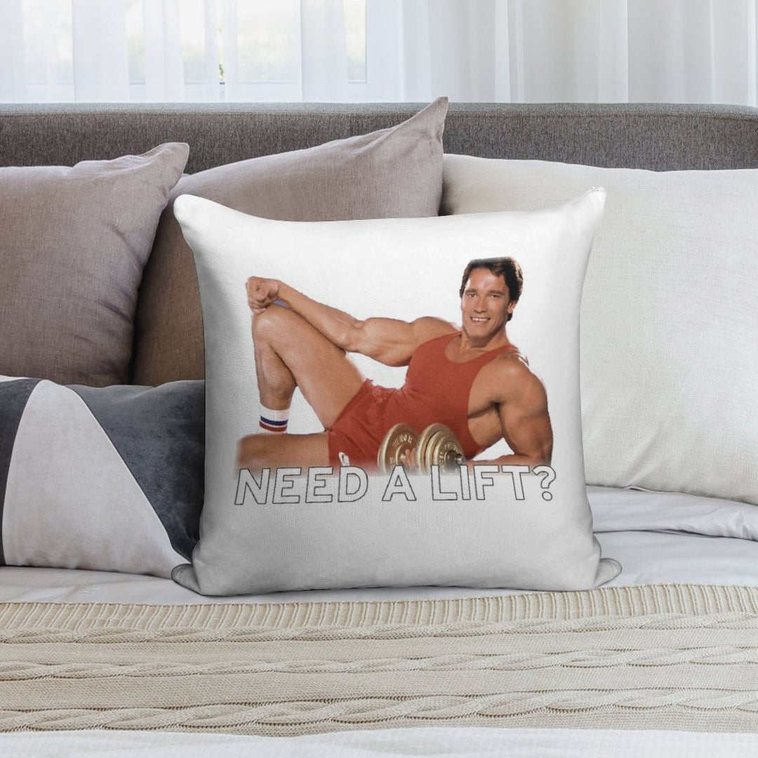 Arnold Schwarzenegger - Need A Lift Soft Shrink-Resistant Throw Pillow