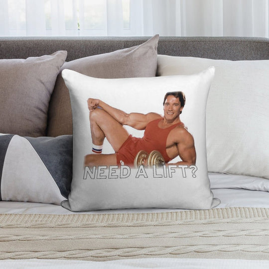 Arnold Schwarzenegger - Need A Lift Soft Shrink-Resistant Throw Pillow