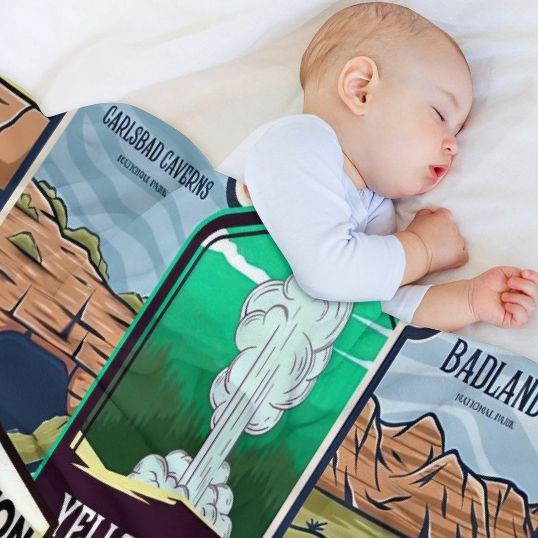 National Parks Logo Design Versatility Throw Blanket