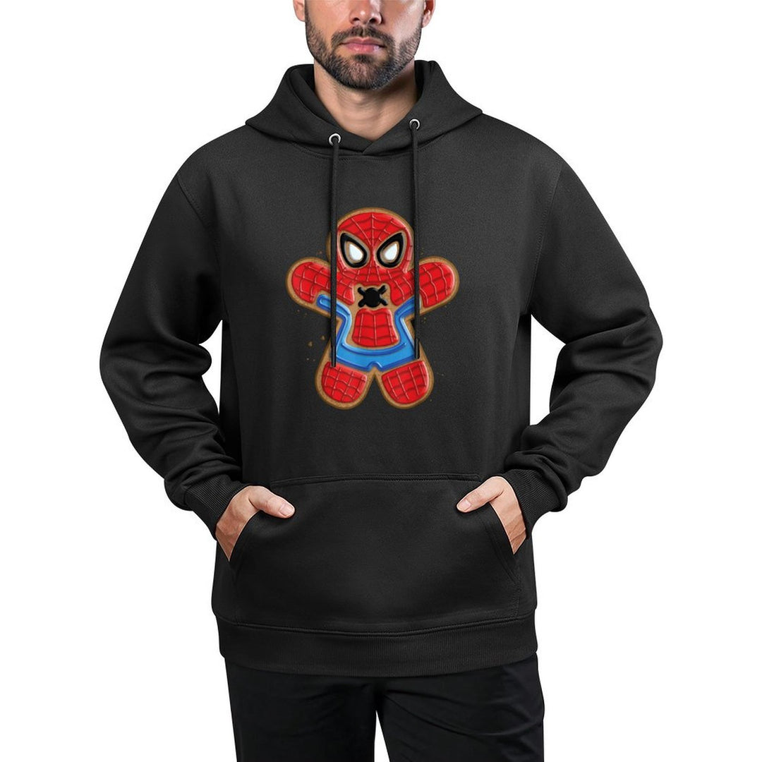 Marvel Spider-Man Holiday Christmas Gingerbread Man Cookie Machine Washable Hoodie
