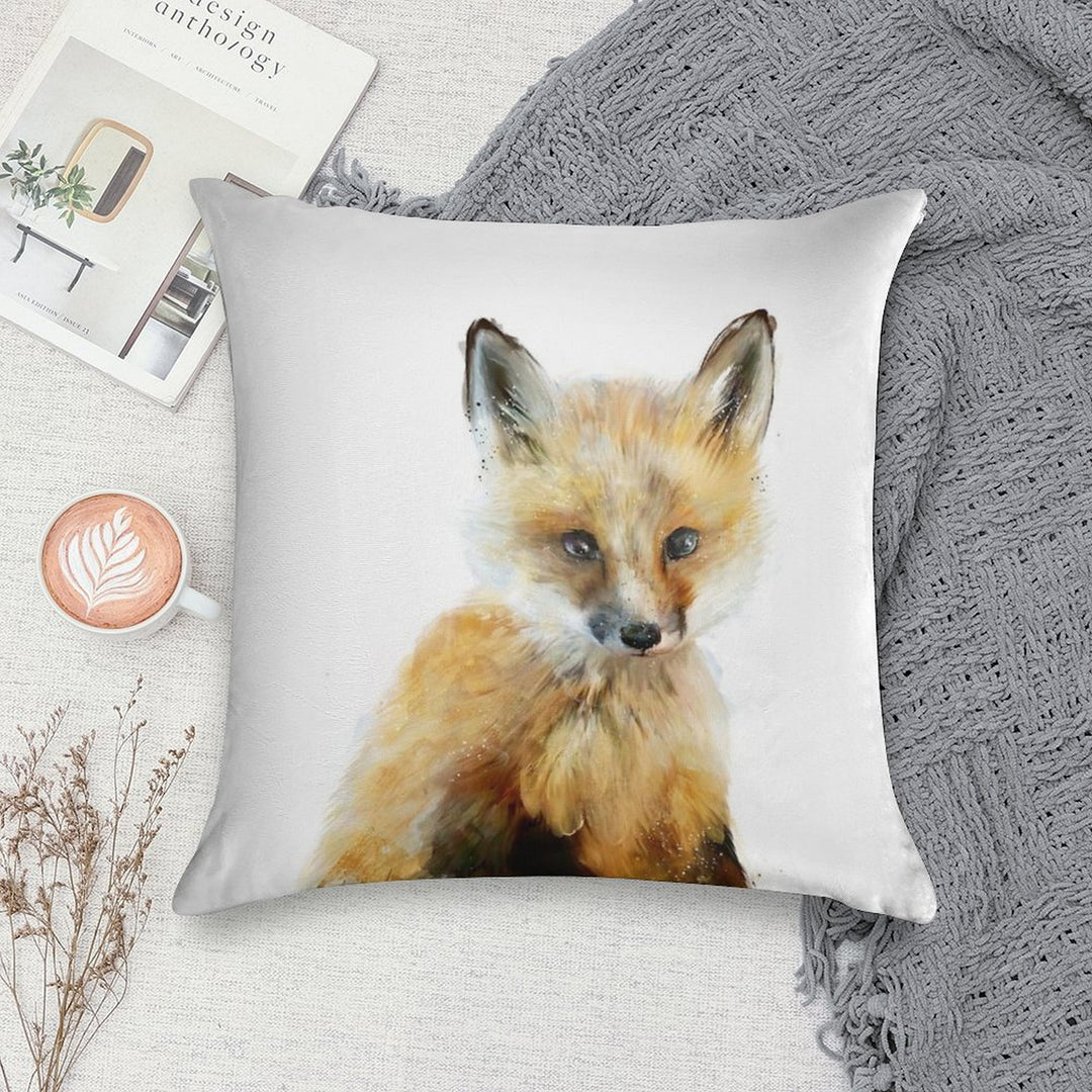 Little Fox Soft Anti-Pilling Throw Pillow