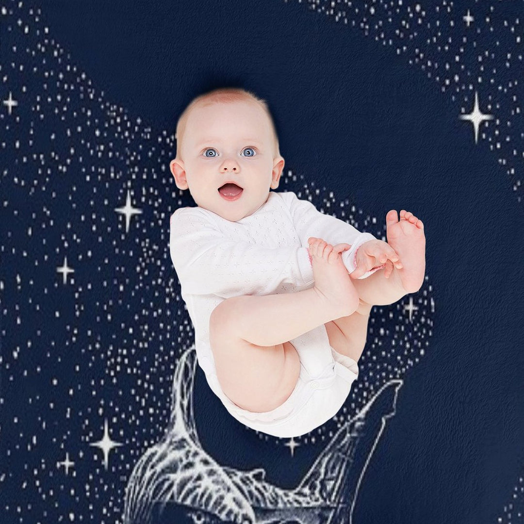 Starry Shark Travel-friendly Throw Blanket