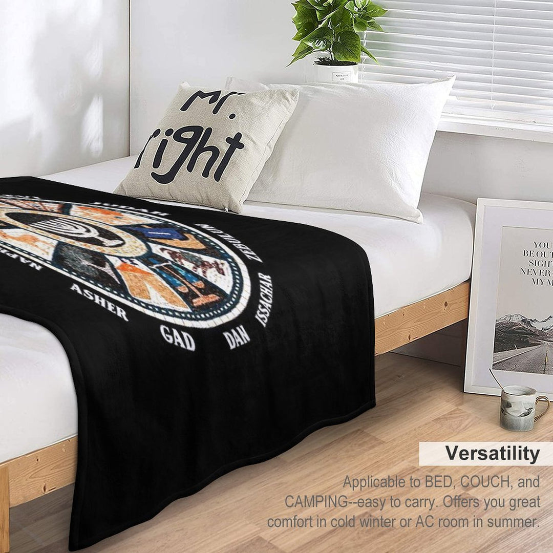 12 Twelve Tribes of Israel Hebrew Israelite Judah Jerusalem Plush Throw Blanket