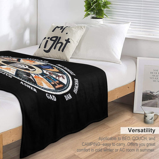 12 Twelve Tribes of Israel Hebrew Israelite Judah Jerusalem Plush Throw Blanket