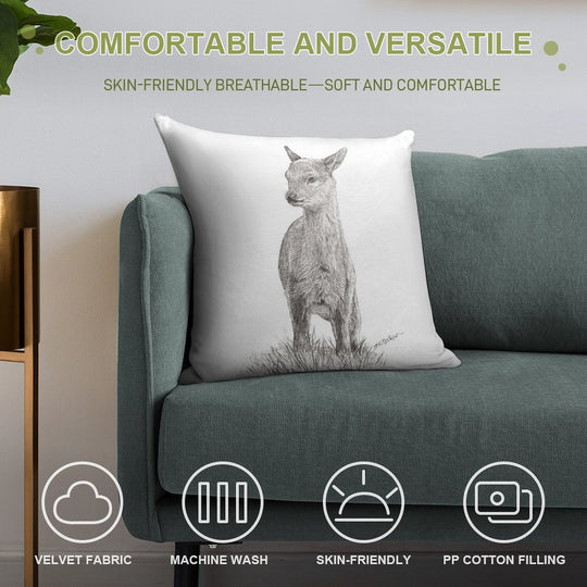 Little Deer Soft Warmth Comfort Throw Pillow