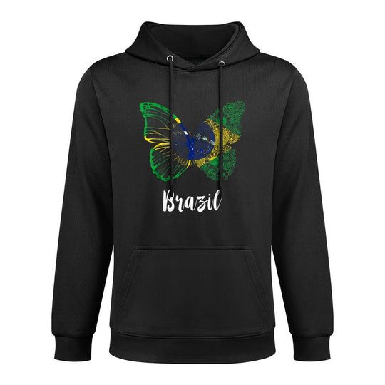 Brazil Brazilian Butterfly Brasilian Hope Brazil Cotton-Polyester Blend Hoodie