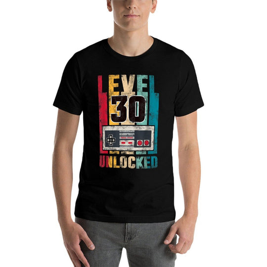 Level 30 Unlocked Funny Gamer 30 Years Old 30th Birthday  Quick-drying T-Shirt
