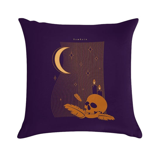 Modern Pagan Samhain Memento Mori Soft Style Accent Throw Pillow