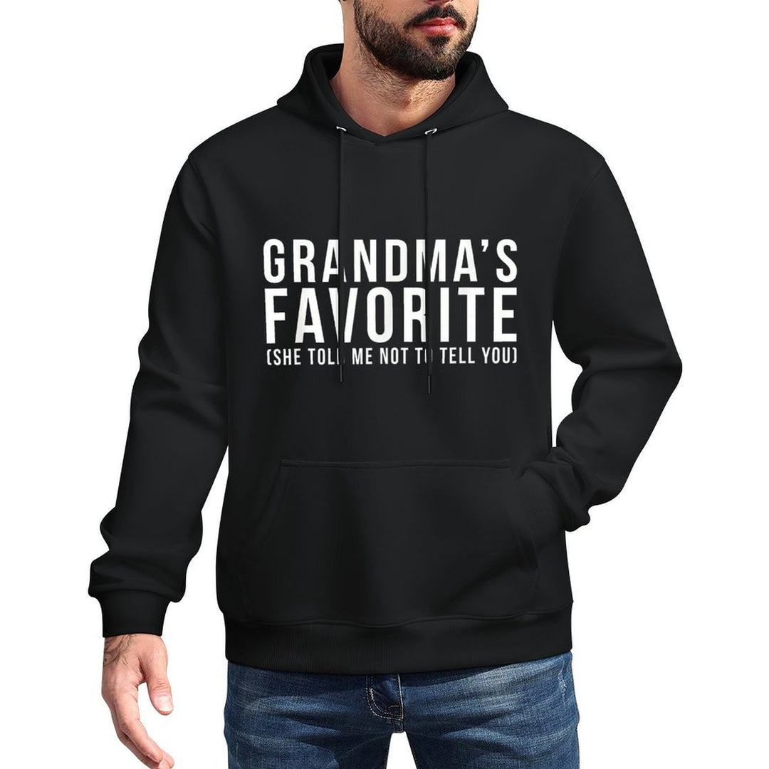 Grandmas Favorite T, Grandson Or Granddaughter Kangaroo Pocket Hoodie