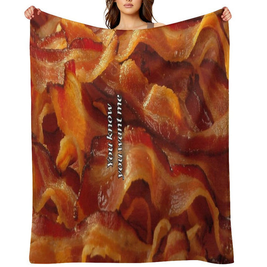 Bacon Shrink-resistant Throw Blanket