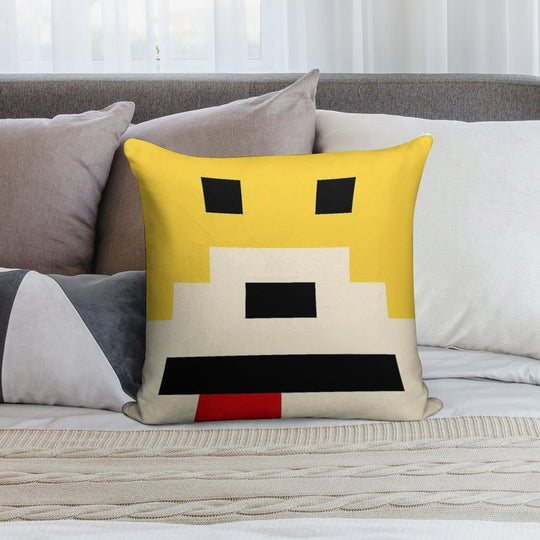 Mr. Oizo - Flat Eric Minimal Yellow Soft Luxury Feel Throw Pillow