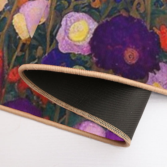 Gustav Klimt Flower Garden  Toxin-Free Bath Mat