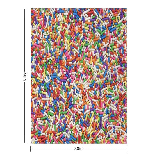 Rainbow Sprinkles Anti-pilling Throw Blanket