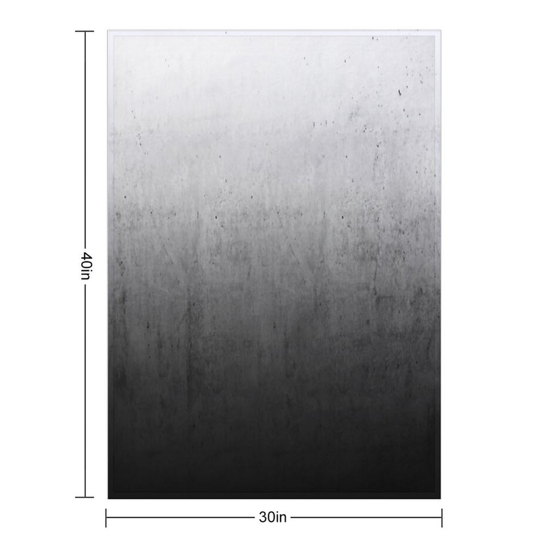 Black Ombre on Concrete Texture Shrink-resistant Throw Blanket