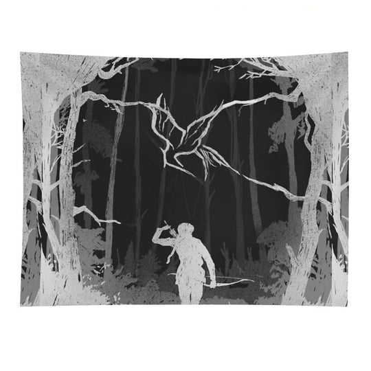 Hunger Games Woods - Matte Black Tapestry