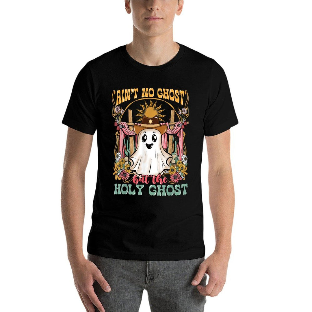 Aint No Ghost But The Holy Ghost Halloween  Rolled Sleeves T-Shirt