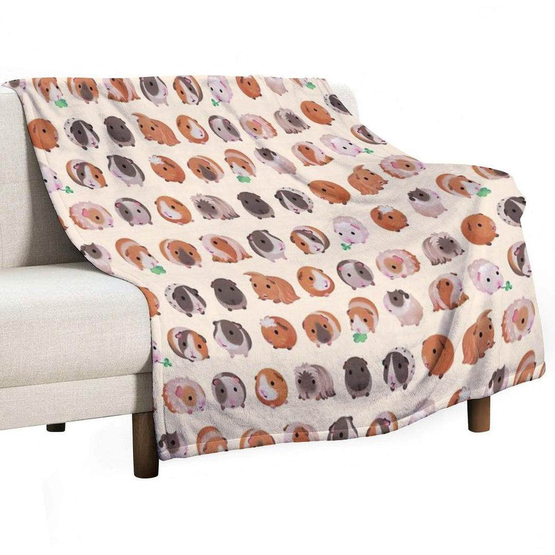 Guinea Pig Day - Bright Anti-pilling Throw Blanket