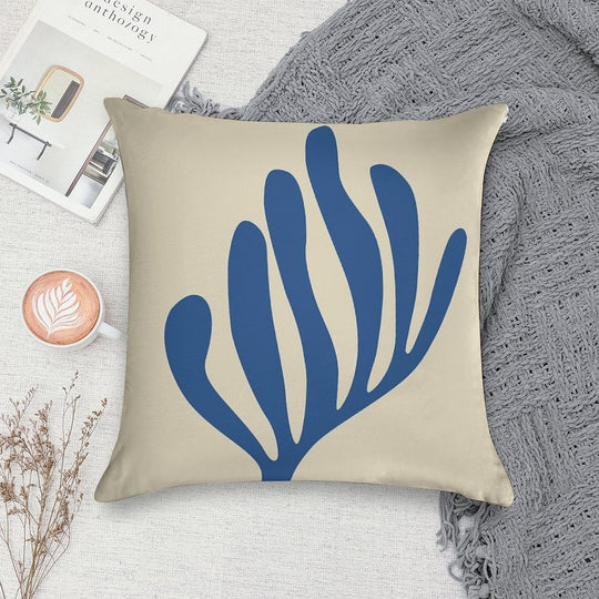 Henri Matisse - The Cutouts - Blue - Matisse Exhibition Soft Hidden Zipper Throw Pillow