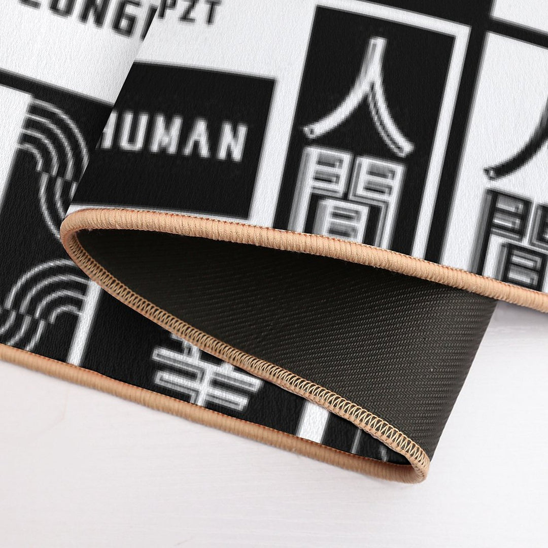 No Longer Human (Dazai Osamu) Black & White  Non-Slip Bath Mat