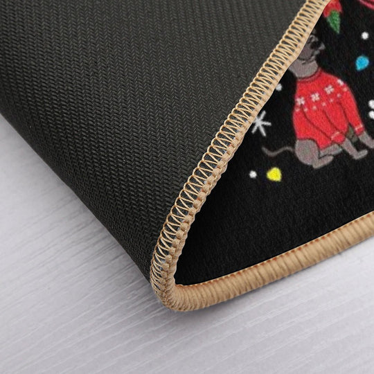 Xolo Dog Christmas Ornament Tree  Rapid-Drying Bath Mat