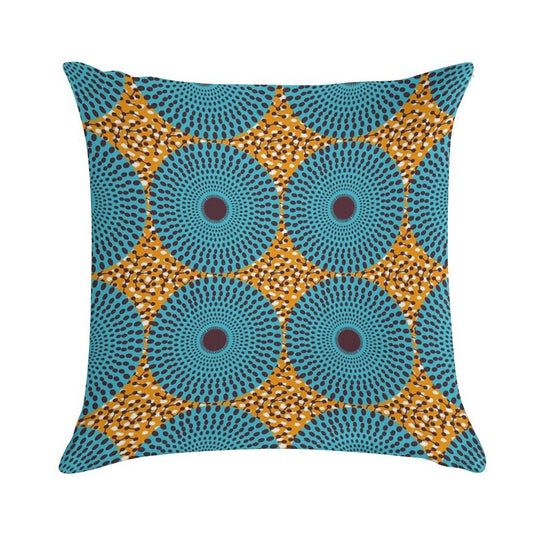 African Fabrics - Wax #3 Soft Warmth Comfort Throw Pillow