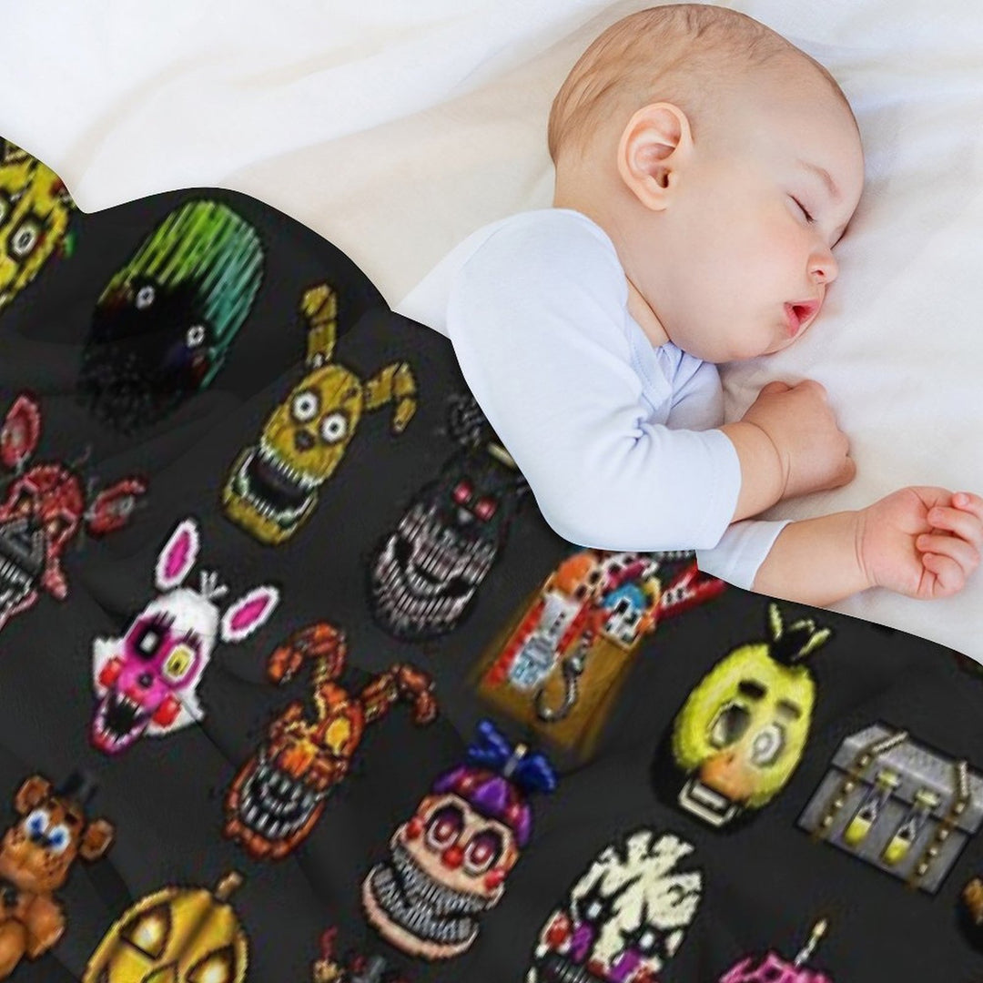 Five Nights at Freddy's - Pixel Art - Multiple Characters New Set Versatility Throw Blanket