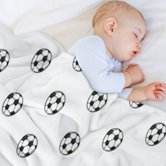 Soccer Ball Anti-pilling Throw Blanket