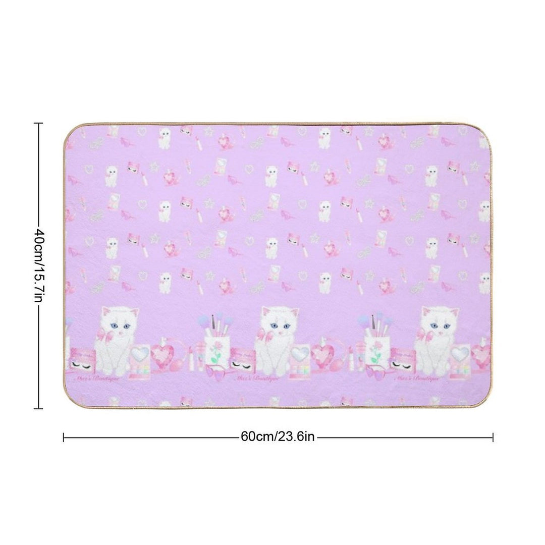 Cosmetics Kitten  Stain-Proof Bath Mat