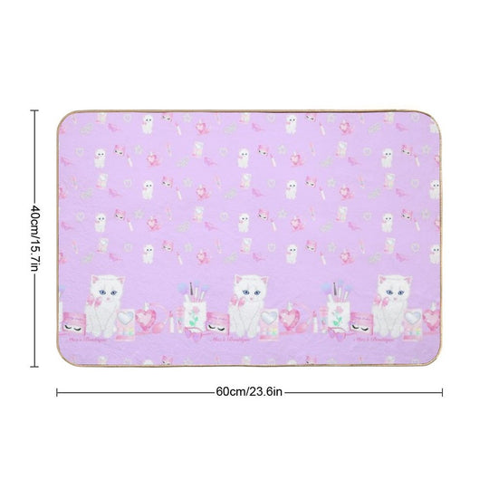Cosmetics Kitten  Stain-Proof Bath Mat