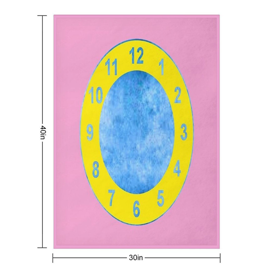 Clock Rug (The Big Comfy Couch) Plush Throw Blanket