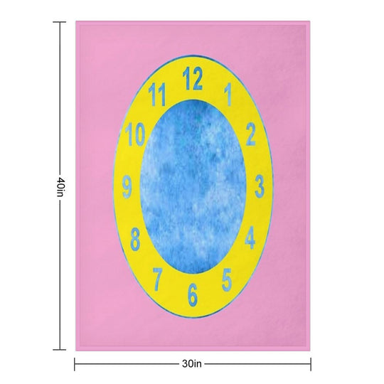 Clock Rug (The Big Comfy Couch) Plush Throw Blanket